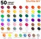 Acrylic Paint, 50 Colors Acrylic Paint Set, 2oz/60ml Bottles, Rich Pigments, Water Proof, Premium for Artists, Beginners and Kids on Canvas Rocks Wood Ceramic Fabric